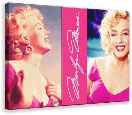 Marilyn Monroe Poster Leinwand Poster Wandkunst Dekor Druck Bild Gemälde für Wohnzimmer Schlafzimmer Dekoration Rahmenstil 60 x 90 cm