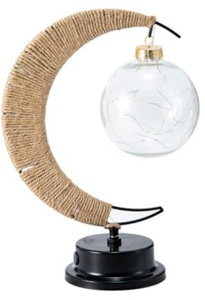 Allayu Verzauberte Mondlampe in Mondform für breite Anwendung, Eisen LED Mondform Licht, Mondform Lampe, Nachtlicht, Roman, Mehrfarbig