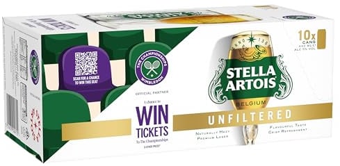 Stella Artois Unfiltered Lager Beer Cans 10x440ml