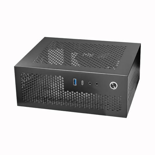 Goodisory A09 Black Typec(10g)+USB3.0 Black Mini-ITX 0.8mm SPCC Desktop Computer Case Fit in Flex PSU