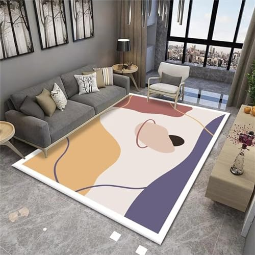 Kunsen Wohnzimmer Balkon Teppich deko Schlafzimmer Rechteck Farbe Wohnzimmer Casual Dekoration Schlafzimmer Weiches Zubehör Modern Anpassbar deko Zimmer Tumblr 60x90cm