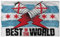 Banger - CM Punk Best In The World Handschuhe Wrestling Logo Inspirierend Motivierend Büro Gym Wand Wohnheim Dekor Design auf einer 90 x 150 cm Flagge mit 4 Ösen zum einfachen Aufhängen an der Wand