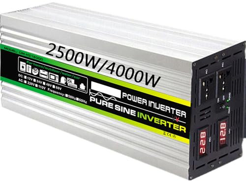 ylpddmm Convertidor 3000W/4000W,12V a 220V Onda sinusoidal Inversor de Corriente DC AC Power,Inverter Transformador de Voltaje,para Coche Camion,12V4000W