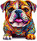 Tulolvae Holzpuzzle Erwachsene, Bulldogge 300 Teile Tiere Holz Puzzle, Unregelmäßige Einzigartige Form Puzzleteile, Holzpuzzle Tierform, Wooden Puzzle Mit Geschenkbox Aus Holz 13.6 * 12.5in