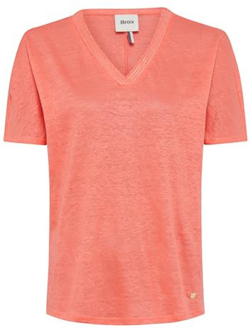 BRAX Style Caelen unifarbenes T-Shirt aus Leinen