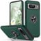 KOVASIA for Google Pixel 8 Case with Kickstand, Support Magnetic Car Mount, Slim Fit Full Body Protective Shockproof Phone Case for Google Pixel 8 5G, Dark Green