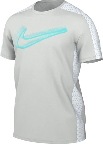 Nike Academy23 Dri-Fit Kurzarm-Fußballoberteil Für Herren, Photon Dust/White/Dynamic Turq, FZ0408-025, M