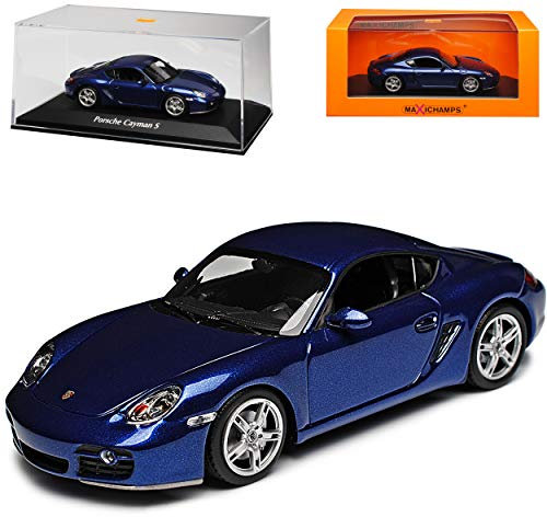 alles-meine.de GmbH Porsch. Cayman S 987c Coupe Blau 1. Generation 2005-2013 1/43 Minichamps Maxichamps Modell Auto mit individiuellem Wunschkennzeichen