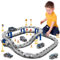 BASAMOU Circuit Voiture Electrique Enfant 3 4 5 6 7 8 9 Ans, Jouet Train Électrique Enfant Piste de Course, Jeux Véhicules Garçon Fille pour Cadeau d'anniversaire Noël (avec 4 Voitures Aléatoires)