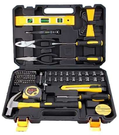 Boite a Outils,78 PCS Kit d'Outils De Réparation Pour La Maison,Kit d'Outils Ménagers,Kit d'Outils 78 Pièces,Kit d'Outils En Métal,Kit d'Outils Avec Boîte à Outils,Pour Les Réparations à Domicile