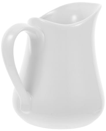 TOPPERFUN Pichet Céramique Blanche Pour Lait Et Sirop Pot Pour Café Et Thé Cruche De Cuisine Résistante Chaleur