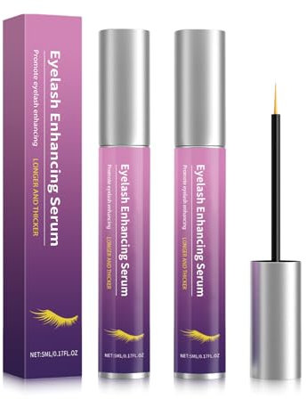 Wimpernserum Für Längere,Serum für Wimpernstärkung,Dichtere und Vollere Wimpern,Natürliches Lash Serum,vollere und längere Wimpern,Tägliche Pflege,5ml (5ml, 2Stk)
