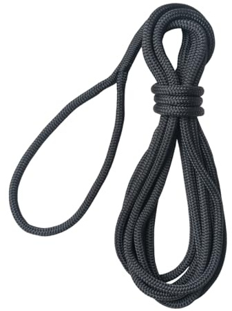 DockLine Festmacher Ø 8mm Bruchlast 1300 daN Auge 30 cm Schwarz 10 Meter