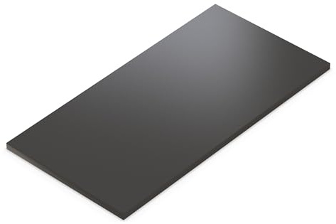 AUPROTEC Tischplatte 28mm Anthrazit 100x80 cm I Spanplatte mit 1mm ABS Kante & PU-Verleimung I melaminharzbeschichtet I elegant & wasserabweisend
