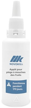 Novokill Ricarica Moscerini della Frutta | 100% non tossico | 100ml Attrattivo | Per Trappola Novokill