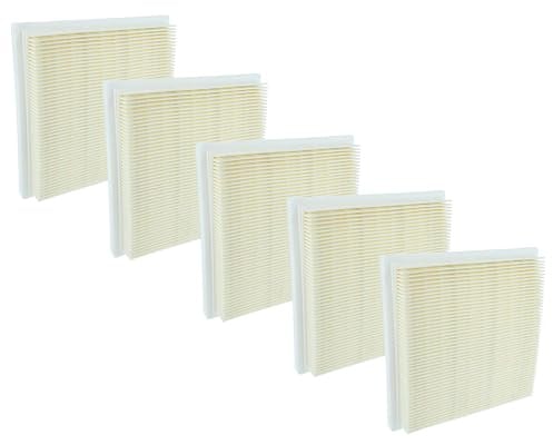 vhbw 5x Flachfaltenfilter kompatibel mit Bosch AdvancedVac 18V-8 Staubsauger