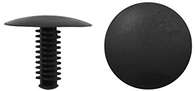sourcing map 30pcs Noir Car Pousser en Plastique Fixation Clips Rivet Bouclier Fit 5mm x 4mm Trou Dia
