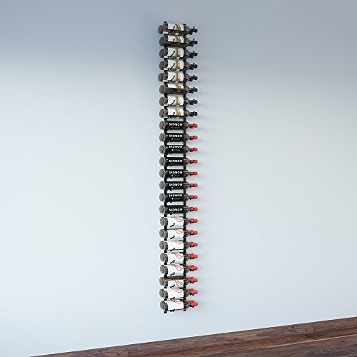 VintageView Wall Series 8 Wall Mounted Metal Wine Rack Kit (2440mm, 48 Bottle, Brushed Nickel)