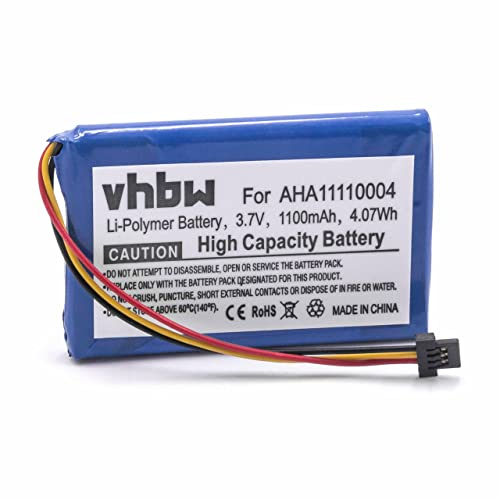 vhbw Akku kompatibel mit Tomtom Go 520, 4FA50, 520 WiFi, 510 GPS Navigation Navi (1100 mAh, 3,7 V, Li-Ion)