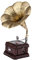 Tubayia Europäische Vintage Grammophon Modell Kunsthandwerk Dekoration für Zuhause, Café, Bar, Büro usw (Golden)