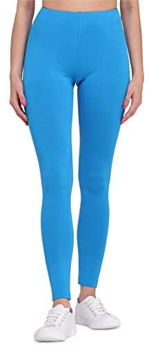 Bellivalini Leggings Damen aus Viskose Ganzjährig Bequeme Bekleidung Damen für tägliches Tragen oder Sport BLV50-147 (Blau, M)