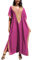 L-Peach Femmes bohème Caftan spacieux Chemise de Nuit Longue Tenue de Plage Robe de Plage Couverture Robe Sarong paréo