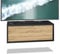 Vladon TV Board Lana 80 Hängeschrank Lowboard 80 x 29 x 37 cm, Made in Germany, Korpus in Schwarz matt, Fronten in Eiche Natur | Große Farbauswahl