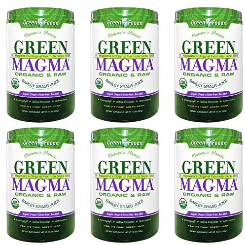 Green Magma Erba d'Orzo Succo Bio Polvere Crudo Ricco di Clorofilla Vegan 1800gr