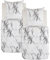 BEDSURE Bettwäsche 135x200 4teilig Bettbezug - Bettwäsche-Sets 135 x 200 cm 2er Set mit 2 Kissenbezüge 80x80cm, Weich Wendebettwäsche Bedding Marmor Weiß Muster mit Reißverschluss