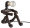 Kaj Hejmo Water Pipe Robot Style Tischlampe- Vintage Industrial Tischlampe-Steampunk Lampe Eisen Retro Nachttischlampe für Vintage Möbel Dekorationen (Rust-Style C)