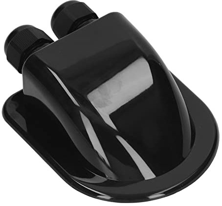 Wetterbeständige Doppelte Kabeleinführungsverschraubung, Kabelanschlussdose ABS-Kunststoff in Industriequalität, Wasserdicht, UV-beständig für Wohnwagen (Schwarz)