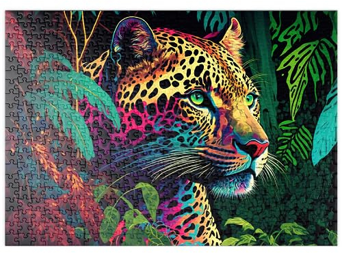 MyPuzzle Leopard im Pop-Art-Stil - Premium 500 Teile Puzzle - MyPuzzle Sonderkollektion von Starnberger Spiele
