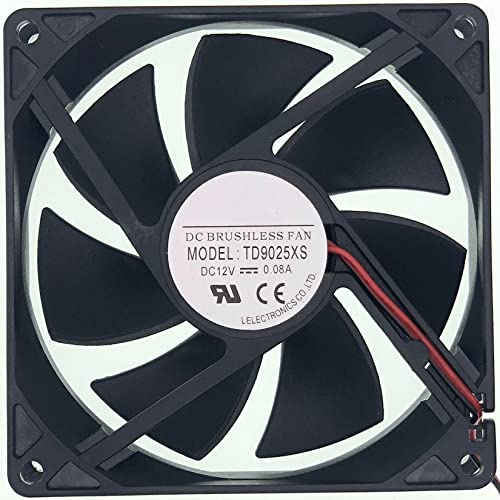 for TONON TD9025XS 12V DC BRUSHLESS Fan - 0.08A 90×90×25mm 2-Wire 9025 Cooling Fan