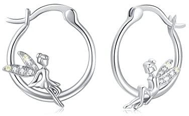 REDSUN Fee Ohrringe S925 Sterling Silber Fee Huggie Creolen Ohrring Elfen Ohrringe Fee schmuck Geburtstag Weihnachten Geschenke