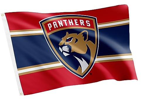 Florida Panthers Flagge, NHL 100 % Polyester, für drinnen und draußen, 90 x 152 cm (Flagge A)