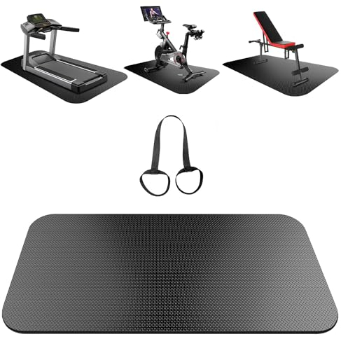 TONINT Treadmill Mat,Exercise Bike Trainer Mat, Exercise Equipment Mat,Elliptical Machine Mat,Protective Floor Mat for Under Stationary Bike, Spin Bike, Fitness Equipment (60 x 120 x 0.5(cm))