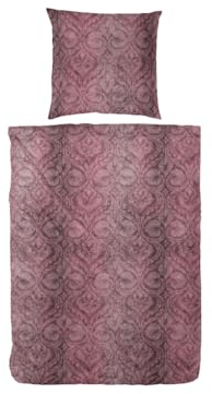 Prinz Exklusiv Mako-Satin Bettwäsche Ornament (Beere, 155x220)
