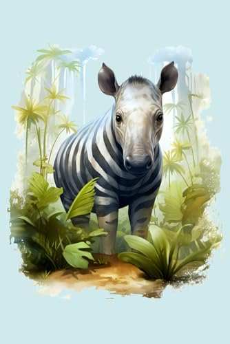 Notizbuch: Tapir Notizbuch | 6x9 Zoll DIN A5 | 100 Seiten liniert | Tapire Notizheft | Zootiere Tagebuch | Wildtiere Schreibheft