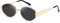 kimorn Retro Sonnenbrille Damen Herren Oval Metal Trendy Classic UV400 schnelle brille K1653 (Gold/Schwarz)