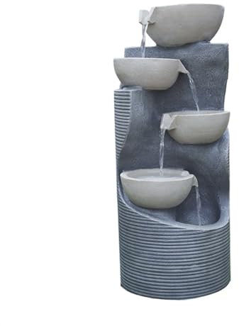 luckxuan Garten Brunnen Wasserdekoration, Brunnendekoration, Balkon, Garten, Außenbereich, Garten, Zuhause, Boden, zirkulierende Wasserlandschaft Garten Brunnen Outdoor (Size : S)