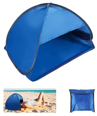 Mini Kopfzelt,Pop Up Zelt Mini Strandmuschel Pop Up, Automatisches Strandzelt, Tragbare Sonnenschutz Strand, Kopfstütze Zelt Ideal für Strandcamping und Outdoor-Aktivitäten