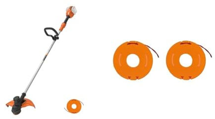WORX WG183E.9 36V (40V MAX) Dual Battery Cordless 33cm Grass Trimmer Strimmer Line Strimmers Edge & WA0004 Replacement Spool and Line for Grass Trimmers Orange