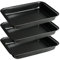 FISDEN Set of 3 Rectangular Cake Pan, Non-Stick Baking Pan for Oven, 9 x 13 Inch Deep Cookie Sheet Tray, BPA Free Bakeware for Brownie Lasagna Casserole Bread