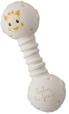 Sophie la Girafe - Hochet de Dentition en Caoutchouc Naturel, Jouet d'Éveil Sensoriel pour Bébé dès 3 Mois, Blanc