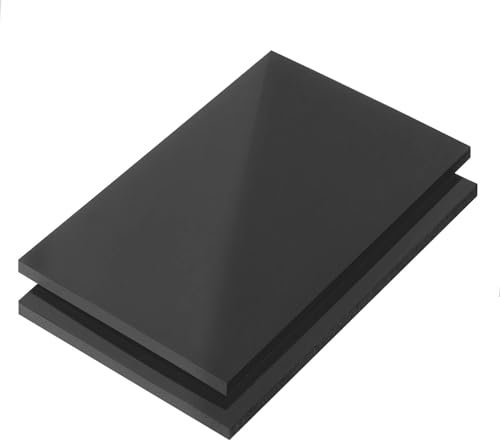 ABS Platte Kunststoff Platten SCHWARZ ODER WEIß | VIELE verschiedene FORMATE in Stärken 1-10mm TOP Qualität (10mm Schwarz, 100 x 49cm)