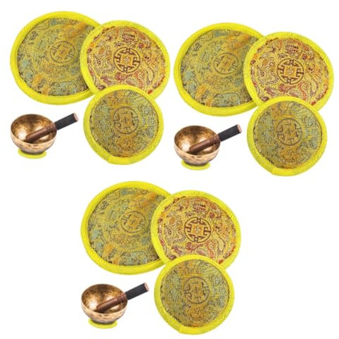 OFFSCH Untersetzer Für Klangschale 9 Stück Klangschalen Bodenpolster Klangschalen Kissen Meditation Kissen Tibetische en Zubehör Tibetische