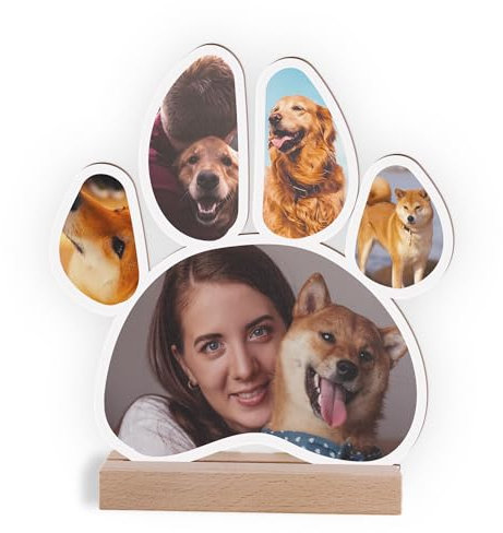 Hund Geschenk personalisiert - Foto Geschenk Holzbild - Hund Geschenke, Hund Geschenk für Männer, Frauen und Kinder, Fotomosaik, Hund Geschenke zum Geburtstag, Hundemama, Hundehalter
