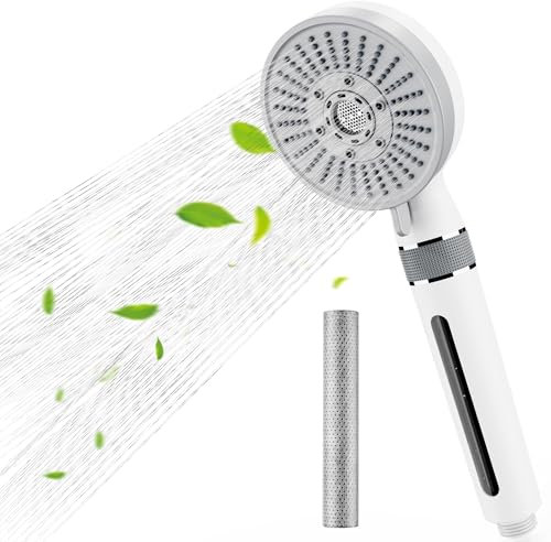 Wothfav Soffione Doccia, Doccino per Doccia, Soffione Doccia con Filtro, Filtro Doccia, 5 Modalità Soffione Doccia Anticalcare, Soffione Doccia Alta Pressione Risparmio Idrico per Doccia e Pulizia