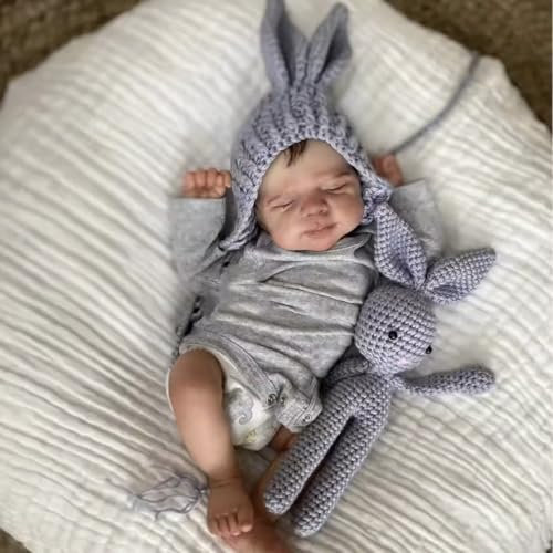 Anano Full Silicone Baby Doll-18 In Reborn Baby Dolls Silicone Full Body, Realistic Babys Doll Boy, Anatomically Correct Lifelike Newborn Babies Real Life Reborn Dolls