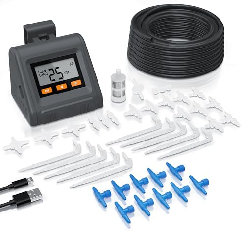 Brandson Automatic Plant Waterer Indoor, Automatic Watering System, Plant Self Watering System for 10 Potted Plants, Automatic Drip Irrigation Kit with Pump, Indoor Irrigation System for Potted Plants